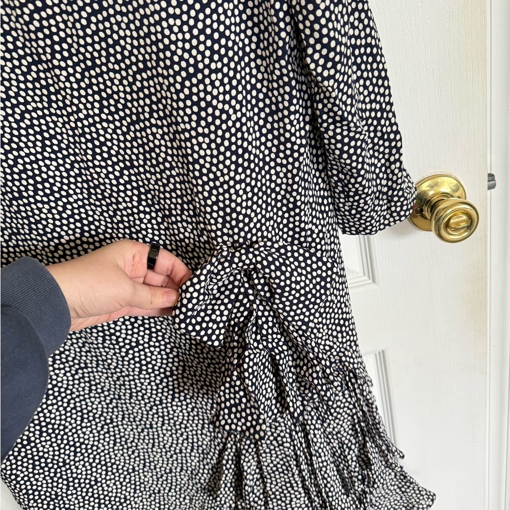 Balmain Ivoire Paris Vintage Polka Dot Ruffle Dress - Picture 7 of 8